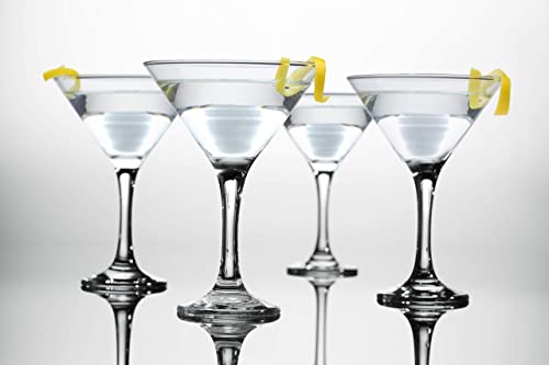 Epure Milano Collection 4 Piece Stemmed Martini Glass Set - For Drinking Martinis, Manhattans, Vodka, Gin, And Cocktails (Martini Glass (6 Oz)) #TOP3
