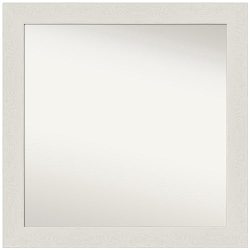 Amanti Art White Wall & Bathroom Mirror for Over Sink, 23x23 Small Mirror