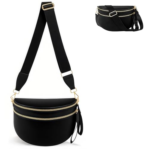 URSKYTOUS Crossbody Bag for Women Nylon Bum Bag Oversized Trendy