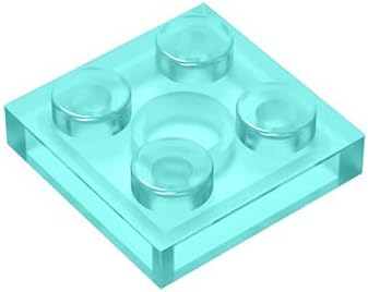 Classic Building Plate 2x2 100 PCS, Compatible with Major Brand Parts and Pieces 3022, Colour:Dark Grey