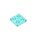 Classic Bricks Plate 2x2, 100 Piece, Compatible with Lego Parts and Pieces 3022, Creative Play Set - 100% Compatible with Lego and All Major Brick Brands(Colour:Bright Light Blue)