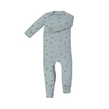 GUNAMUNA Convertible Baby Footie Pajamas, 2-in-1 Romper with Diaper-ZiP, Fold-Over Mittens & Cuffs, Football, 6-9 Months