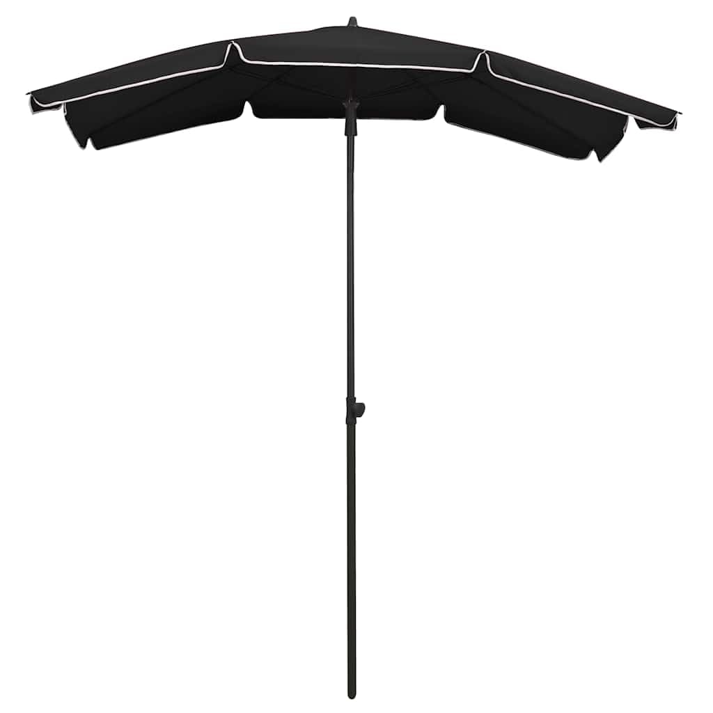 Ombrellone da Giardino 200x con Palo in Acciaio Tortora Tenda parasole inclinabile con meccanismo a manovella, protezione UV, supporto resistente per patio, terrazza e outdoor