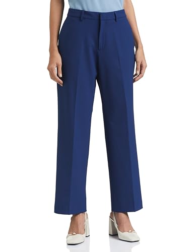Image of Symbol Premium Women's Wide Leg 4-Way Stretch Formal Trousers (Flexi-Waist | Easy Care | Relaxed Fit | Desk-to-Dinner) (Available in Plus Sizes)