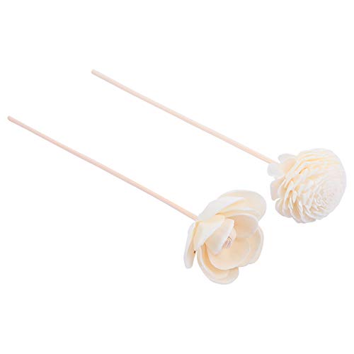 EXCEART Casa Flor Varas Difusor de Aroma de Óleo Difusor de Fragrância Natural Flor 2PCS (Bege)