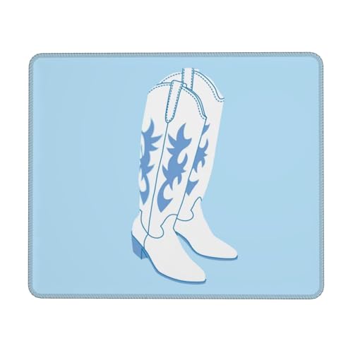 03 Cute Mouse pad,Western Mousepad,Blue Mouse Pad,Coastal Cowgirl Mousepad,Small Mouse Pad,8.3 * 10.3 Inches