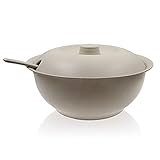 Unbreakable and Lightweight Soup Bowl with Lid and Spoon, 60Oz/1800ml Noodle Bowl Rice Bowl Cereal B