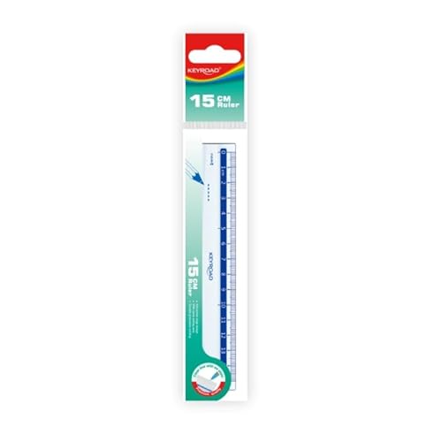 KEYROAD Ruler 20cm Clear Student School Office Home Plastic