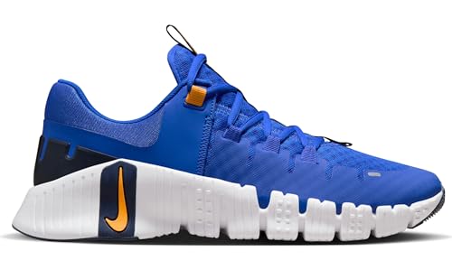 Nike Free Metcon 5 Men's Workout Shoes (Racer Blue/White/Obsidian/Sundial, US Footwear Size System, Adult, Men, Numeric, Medium, 9.5)
