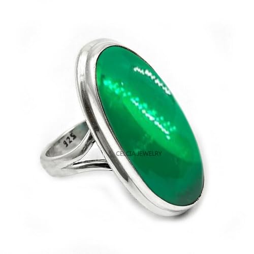 Bague homme argent 925 émeraude durable et hypoallergénique contre l'usure