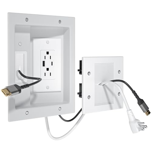 Forging Mount TV Cord Hider for Wall Mounted TV 2 AC