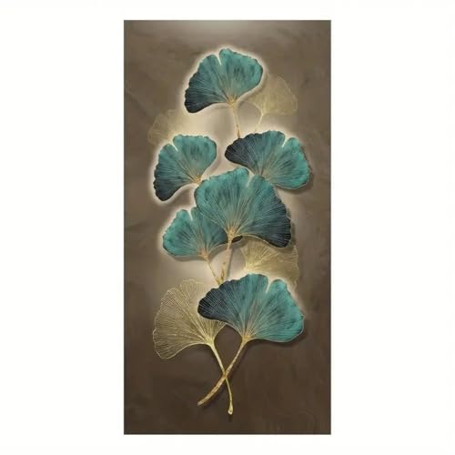 Impression sur toile ginkgo biloba décoration moderne salon cadre 70x140
