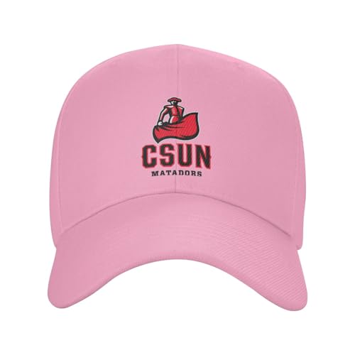 Cal State Northridge Matadors CSUN Baseball Caps Dad Hats Adjustable Size Outdoor Cap Pink