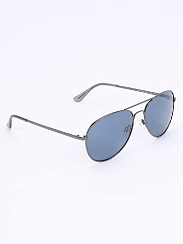 Image of Skechers Men Aviator Grey Polarization Sunglasses, large