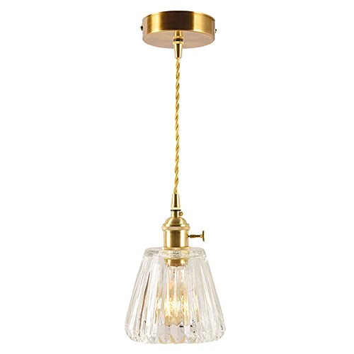 Petit chandelier en verre classique et finitions en laiton