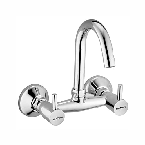 Anatomix Aroma Wall Mounted Sink Mixer with Brass spout for Kitchen Sink Modular Spout Faucet