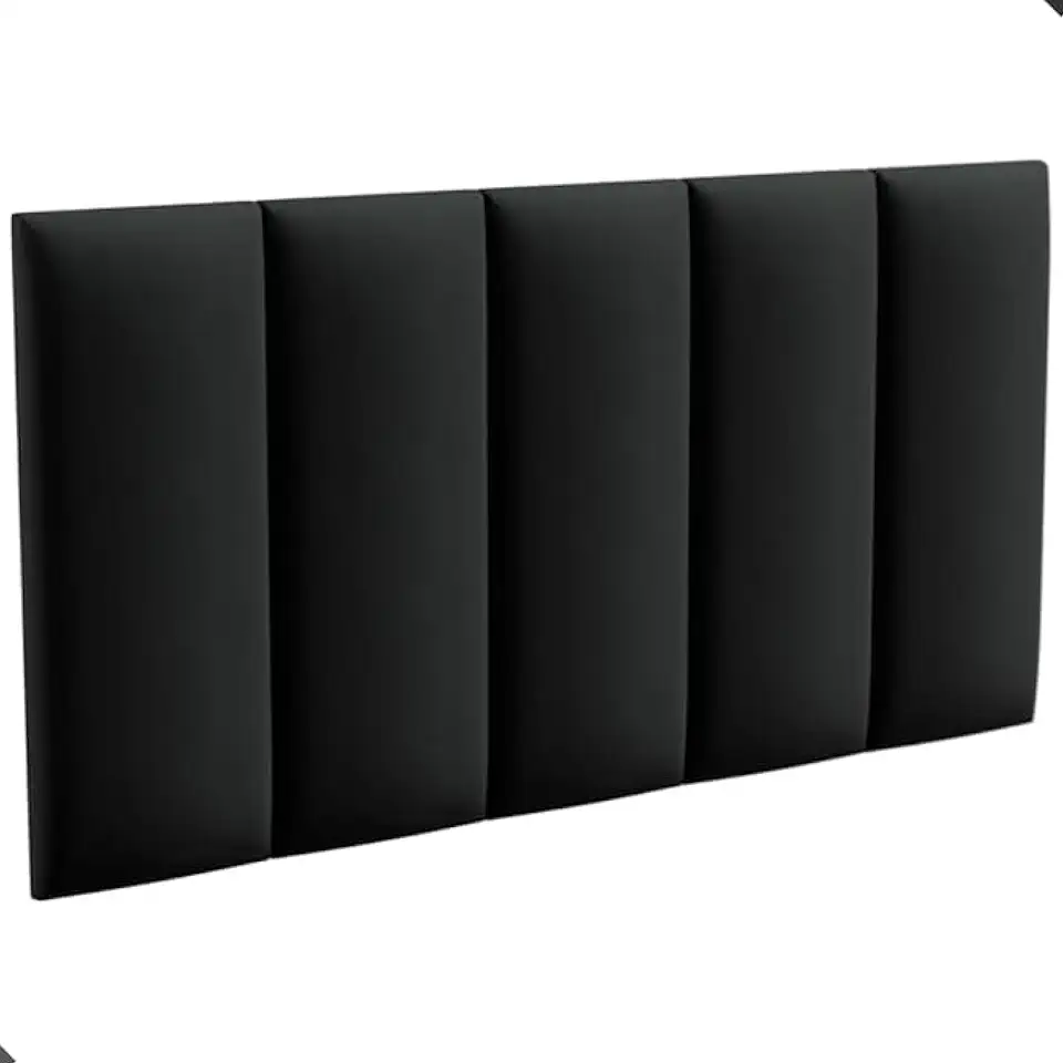 Cabeceira Cama Box 100x45 Solteiro Preto Ane