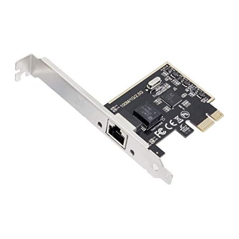 IO CREST 2.5 Gigabit Ethernet PCI Express PCI-E Network Interface Card 10/100/1000/25000 Mbps RJ45 LAN SI-PEX24059 Cover