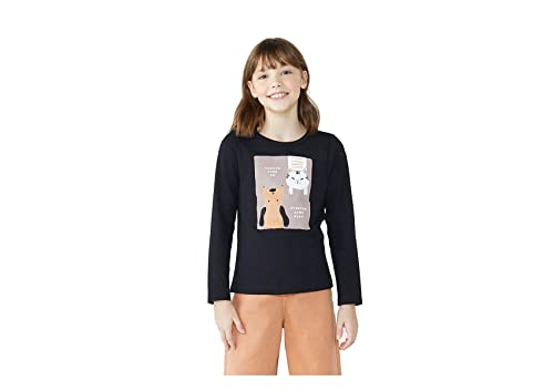 Blusa Infantil Menina Manga Longa Com Estampa Hering Kids