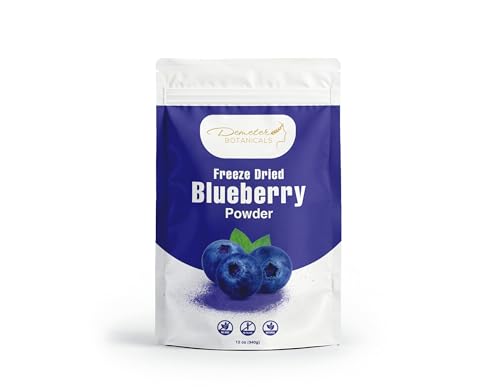 Blueberry Powder 12oz, No Sugar, for Smoothies & Drinks