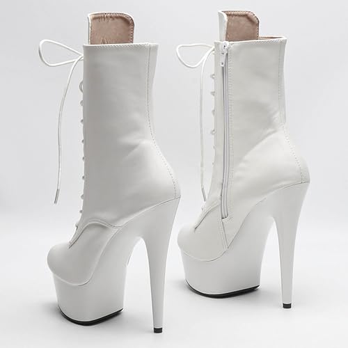 Image of WUXIN H&P 6 in Pole Dance Boot Shoes For Women,Exotic Stiletto Shoes Platform,Stiletto Platform Pole Dancing Ankle Boots Heels