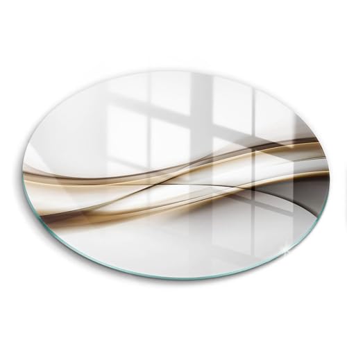 Planche à Découper Induction 30cm Wallfluent - Protection Plaque Lignes d'abstraction légères - 2