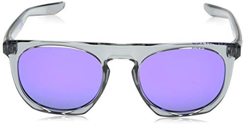 Nike Ev1045-015 Flat Spot M Frame Grey With Ml Violet Flash Lens Sunglasses, Wolf Grey #TOP1