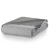 DecoKing Narzuta Na Łóżko 170 x 210 cm Szara Srebrna Dwustronna Pikowana Łatwa W Pielęgnacji Axel