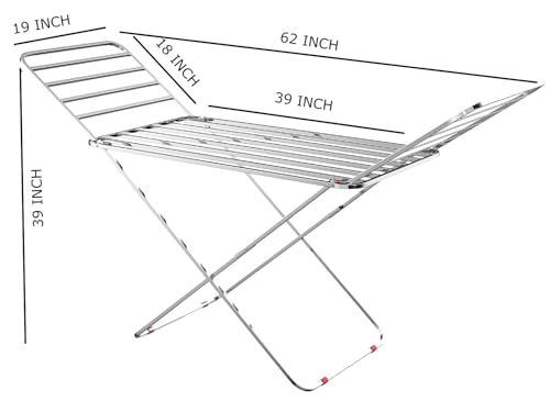 Image of SUNDRY Stainless Steel-Pro Folding Cloth Drying Stand, Drying Rack,Stand for Clothes Heavy Base (Heavy Steel)