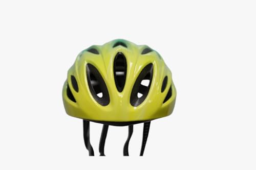 Image of JJ JONEX Professional Adjustable Cycling & Skating Helmet with Detachable Visor | Lightweight Mountain Bike Helmet with Padded Interior (Neon Yellow /Green) Medium (MYC)