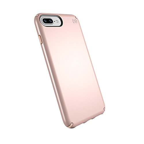 Speck Products Presidio Metallic Case for iPhone 8 Plus (Also fits 7 Plus and 6S/6 Plus), Rose Gold Metallic/Dahlia Peach