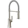 Delta faucet ermelo pro commercial style kitchen faucet with pull down sprayer brushed nickel commercial kitchen faucet spring kitchen faucet kitchen sink faucet stainless 18887 ss dst  urban country home decor