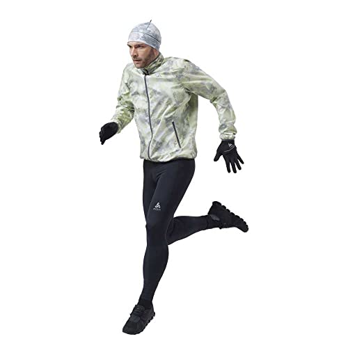 Foto von Odlo Herren Laufjacke ESSENTIAL PRINT, odlo concrete grey - lime green, L