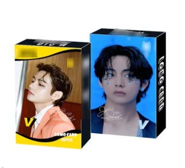 Blue Aura BTS Taehyung Photocard Merchandise - Gift Collection, Wall Decor, Birthday Decoration Items Bangtan Boys Merch Lomo Cards - Pack of 30 (V)