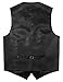 JEMITOP Men's Classic Slim Fit Dress Vest Formal Wedding Prom Business Tuxedo Suit Vest Waistcoat with Pocket Black L