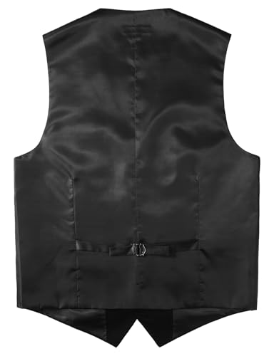 Men's Classic Slim Fit Dress Vest Formal Wedding Prom Tuxedo Suit Vest with Pocket4