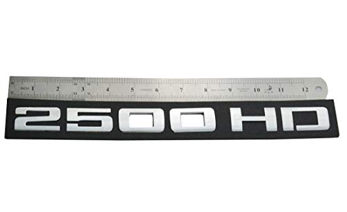 Image of Set of 2 2500HD Letter Nameplate Emblems 2500 HD Badge Decal Compatible with 2500 HD 2007-2018 (Chrome)