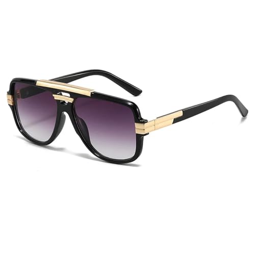 Lunettes de soleil punk UV400 pour femme avec verres teintés gris