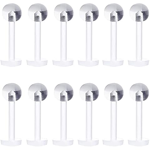 Liuxn 15 Pieces Clear Acrylic Lip Rings Cover