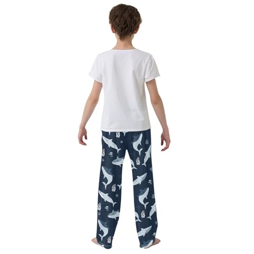 Pajamas Pants Soft Shark Long Sleep Pjs Lounge Pajama Bottoms Elastic Waist with Pockets3