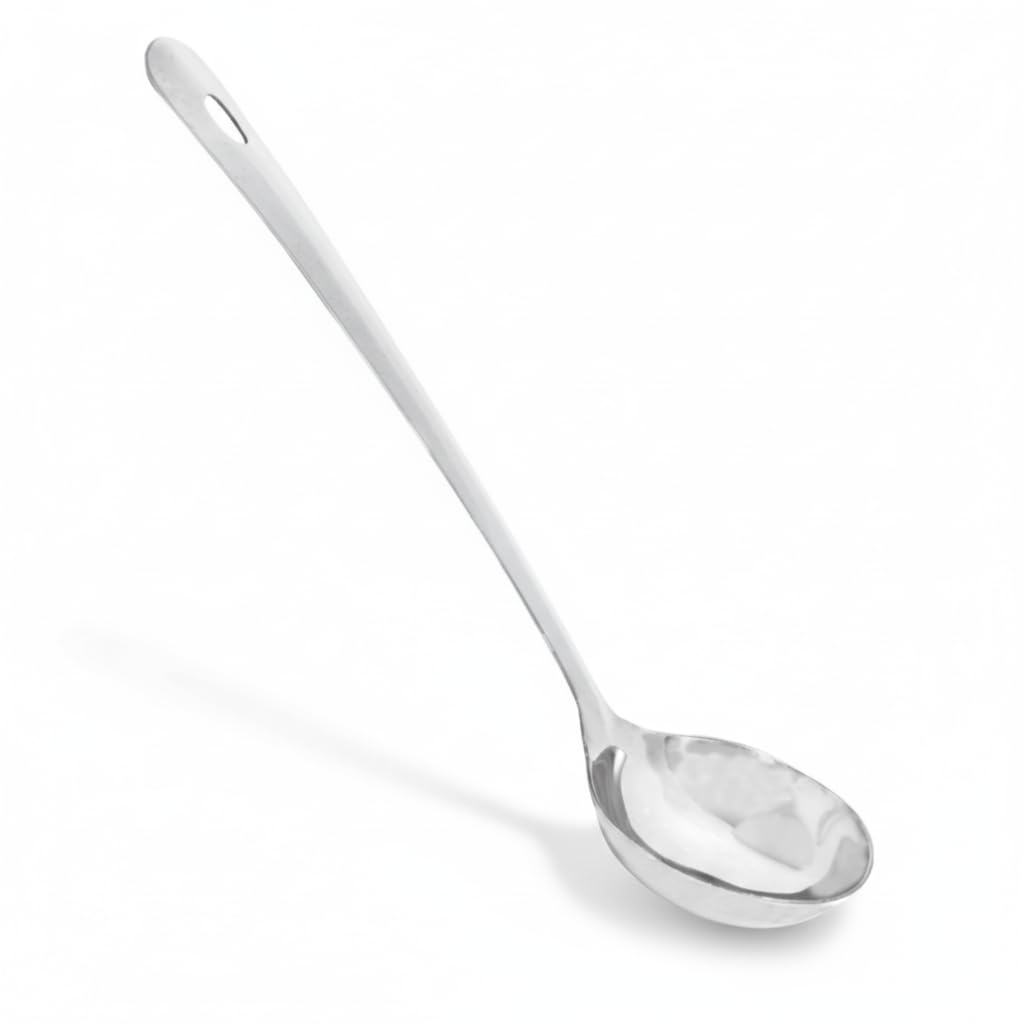 Concha Funda Inox 30cm Com Suporte Para Servir Molhos, Caldos e Feijão