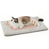 Bedsure Self Warming Cat Bed, Extra Warm Self Heating Mat for Cats & Dogs Non Electric, Anti-Slip Medium Thermal Pet Pad Indoor with Removable Washable Cover, 29' x 19',Brown