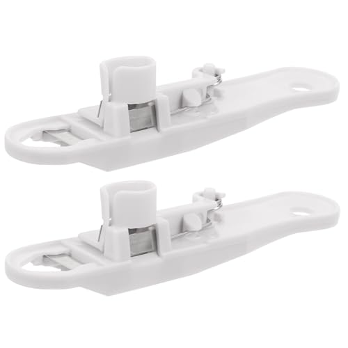 TOPPERFUN Lot de 2 Coupe-Haricots Multifonctions Blancs Extracteur de Tiges en Plastique Robuste et Acier Inoxydable Outil Pratique Cuisine et Maison Facile à Nettoyer et Portable