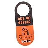 Panneau de porte pour le bureau : le message clair en anglais et la palette de couleurs vives rendent cet accroche-porte très facile à comprendre et attire l'attention des gens.