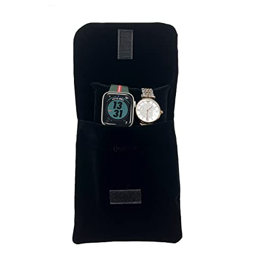 Image of UnionPlus Velvet Jewelry Roll Organizer, Travel Jewelry Case with Multiple Compartments for Rings Earrings Necklaces Bracelets, Compact Portable Jewelry Storage