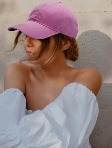 Image of Edoneery Men Women Baseball Cap-Low Profile Adjustable Washed Cotton Golf Dad Hat