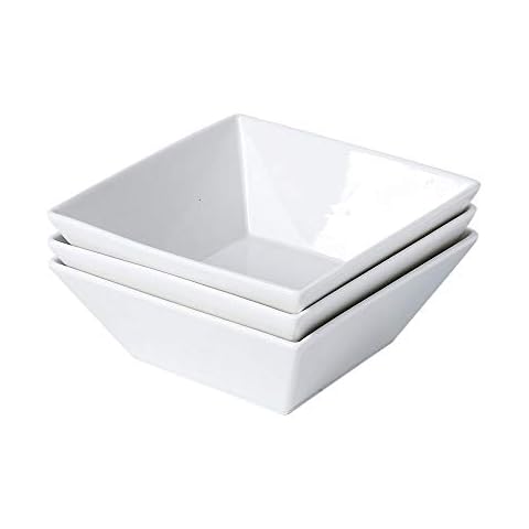 Porlien Classic Square 20-ounce Bowls Set of 3 Cover