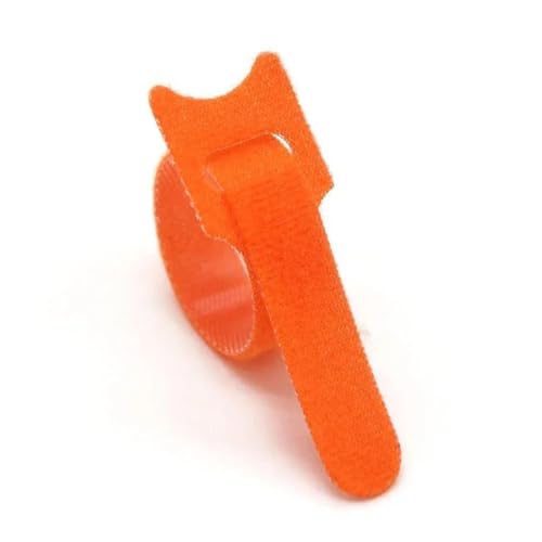 50 bridas de nailon for cables, organizadores de cables de 15, 20, 25 y 30 cm, con cierre de cremallera y cierre de plástico.(Orange,12x200mm)