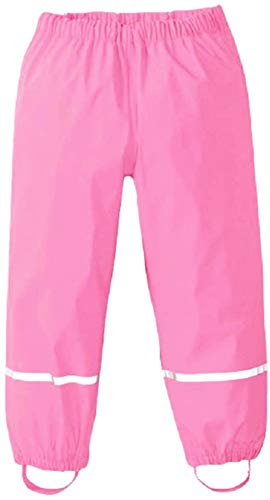 Monond PDTXCLS TOMENGBEIAABBCC HAOKTY Unisex-Kinder Jungen Mädchen Warme Regenhose Buddelhose Matschhose mit Fleecefutter (Pink, 110/116)