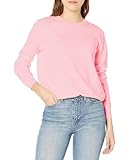 QUALFORT Women's Sweaters Crewneck Lightweight Sweater Pullovers Light Pink Medium